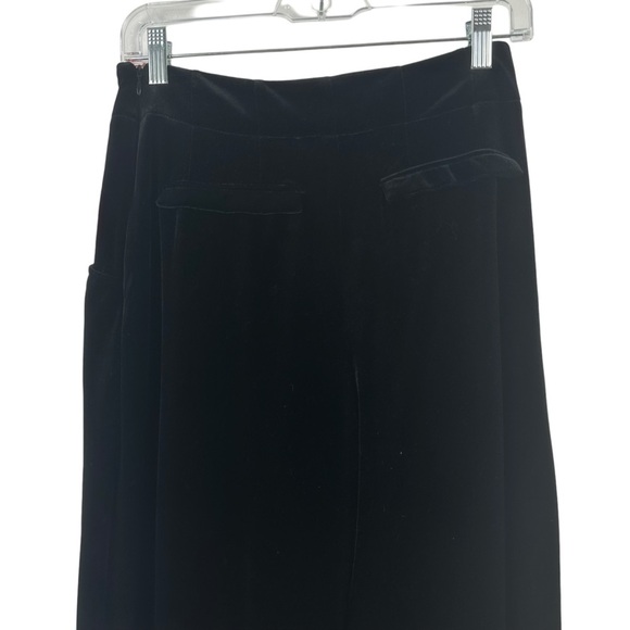 EVA FRANCO NWT Size 6 Hepburn Pant in Black Velvet Wide Leg High Waisted Pocket - Picture 12 of 16